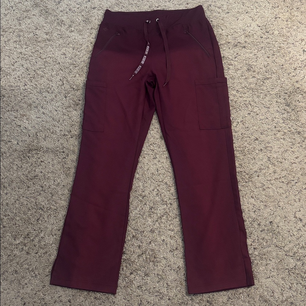 Burgundy Med Couture Scrub Pants